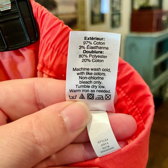 J. Crew Factory plus size knee length tiered ruffled cotton skirt SZ 16 pink - Picture 10 of 10